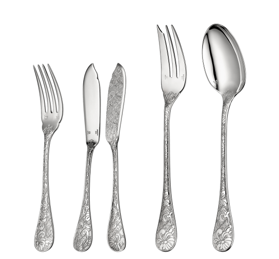 Flatware set for 12 people (110 pieces) Aria with chest